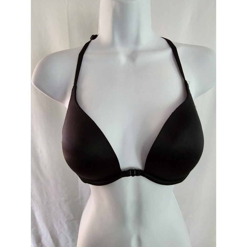 Victoria's Secret Bra Womens Black Underwire Very Sexy Push Up Front Closure 34C